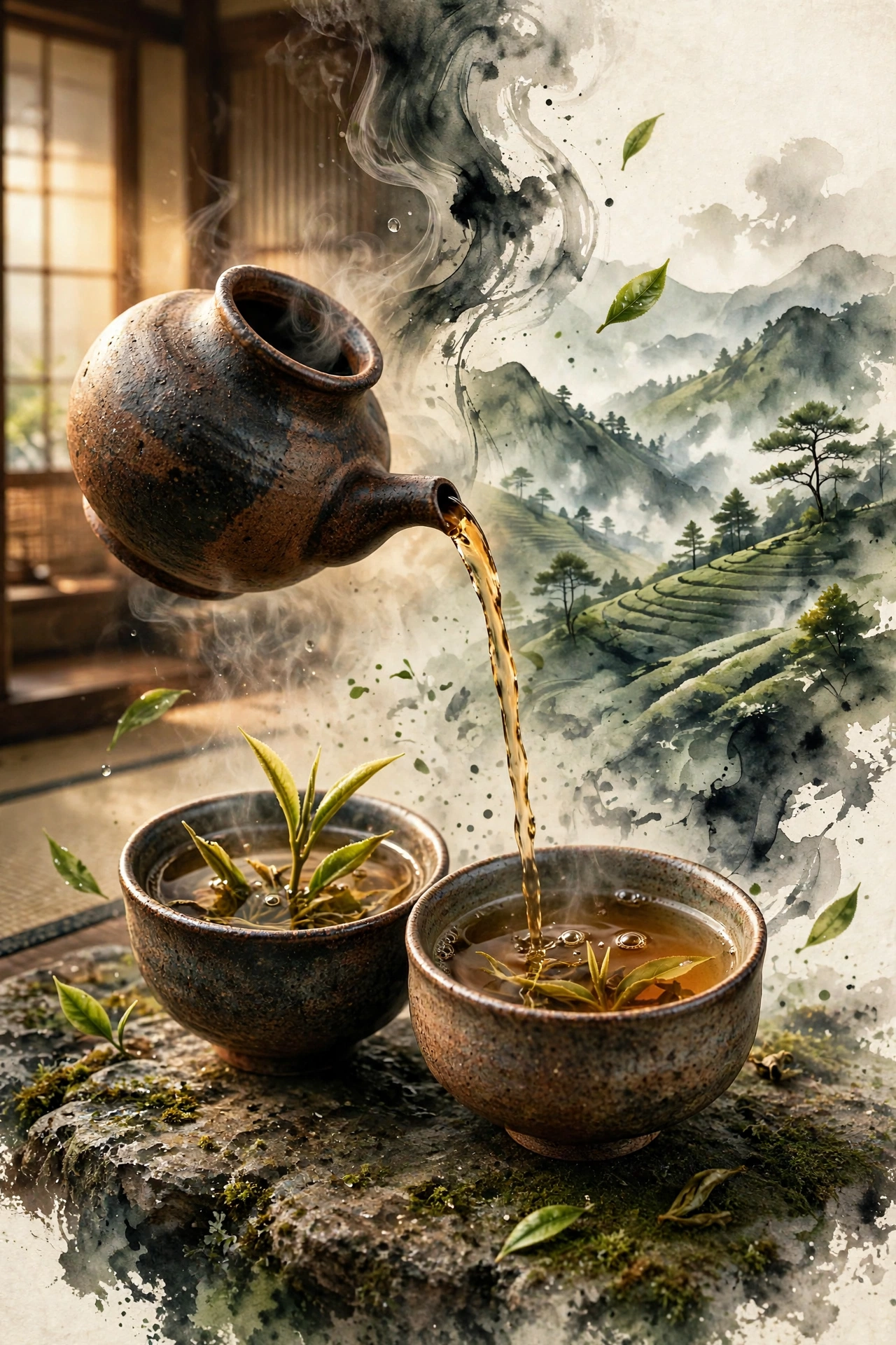 Waking the leaf, pouring low