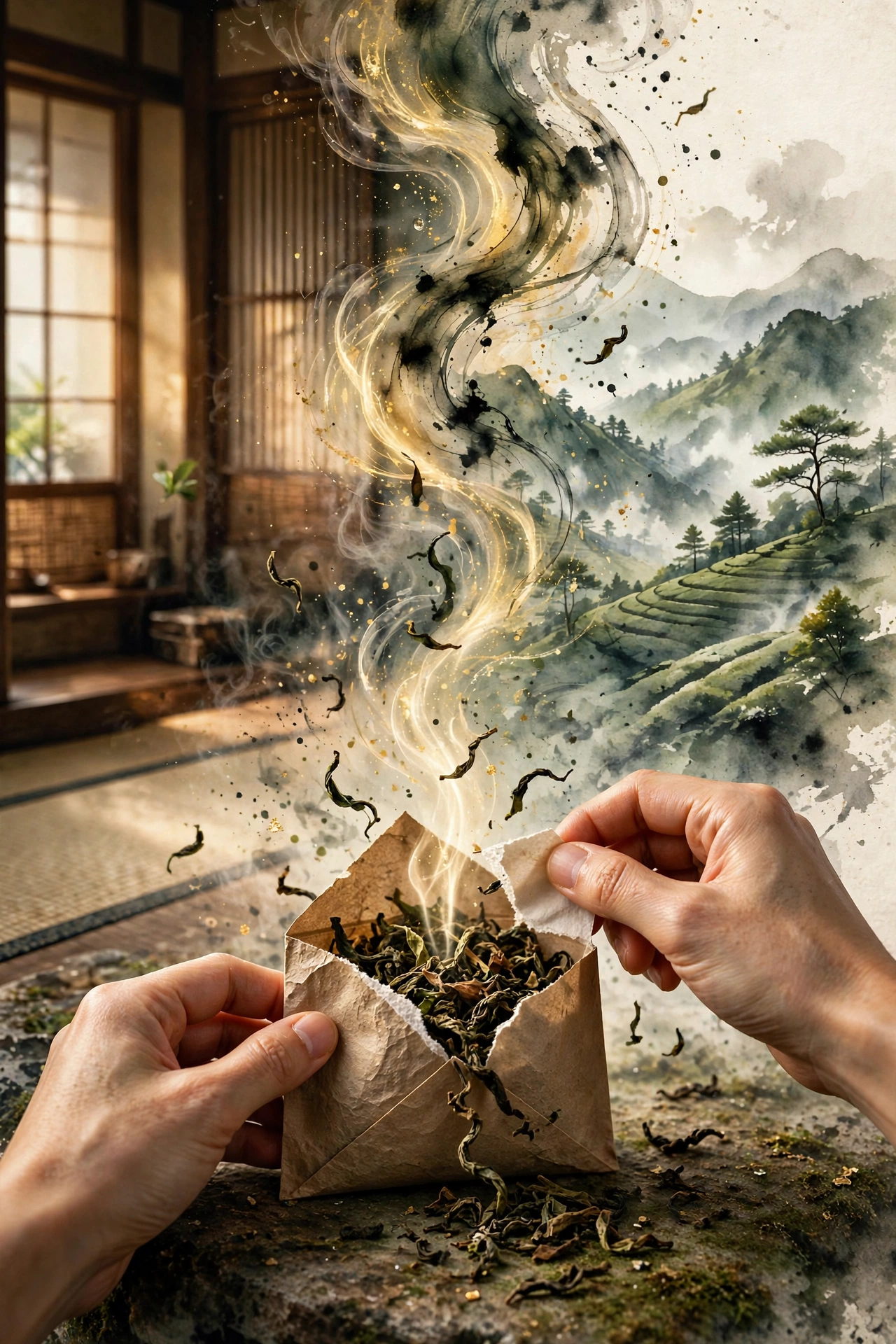 Opening the sealed packet